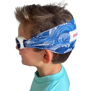 Kids Swim Goggles Ages 3+ | Floatable, Tangle-Free Fabric Band, Anti-Fog Lenses for Swim Lessons, Beach, Pool Fun – Blue Lens in Saudi Arabia