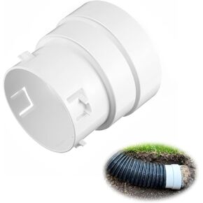 محول الأنابيب Saillong 4 بوصات PVC إلى المموج، يربط أنابيب الصرف المموجة 4 بوصات إلى أنابيب SDR 35 أو 4 بوصات SCH 40 PVC، موصل سهل الدفع لأنظمة الصرف في الفناء والمزراب (عبوة واحدة) in Kuwait