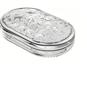Stylish Pill Organizer Crytal Clear, Waterproof Pill Case for Daily Vitamins, Medicine, Supplements, Travel Pill Box, Cute, Portable with Elegant Design (4 Compartments) in Saudi Arabia