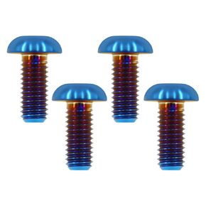 مسامير تيتانيوم M5x12 (4 قطع) - براغي رأس T25 | تصميم خفيف الوزن | مثالية للبيئات الرطبة/المالحة | مسامير قفص زجاجة المياه لدراجات MTB/الطرق (لمسة نهائية من التيتانيوم الطبيعي) in Kuwait