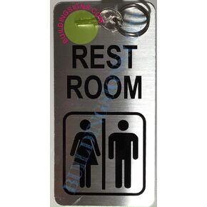 سلسلة مفاتيح أو علامة مفاتيح على الوجهين للجنسين (فرشاة فضية، خالية من الصدأ، مصنوعة من الألومنيوم، مقاس 3 × 6 بوصة، عرض) in Kuwait