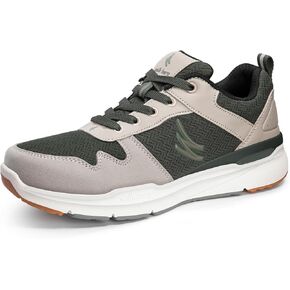 Mens Walking Shoes for Plantar Fasciitis, Orthopedic Casual Sneakers for Men with Arch Support, Wide Toe Box Shoes for Pain Relief with Non Slip Rubber Sole(Olive, 12) in Kuwait