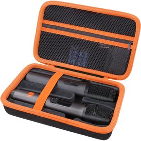 Wireless Microphone Case Compatible with JBL Wireless Two Microphone System, Dual Mic Storage Travel Bag for Handheld Microphones, Receiver, Adapter, AA Batteries, Shockproof EVA Carrying Case in Saudi Arabia