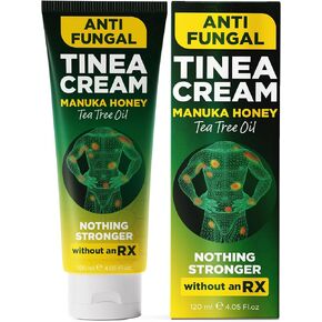 Tinea Versicolor Treatment Antifungal Cream | Relieves Itchy Skin, Ringworm, Jock Itch, Athlete’s Foot & Body Odor, Enriched with Manuka Honey & Tea Tree Oil 120 ml in Kuwait