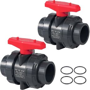 1/2" PVC True Union Ball Valve 2 Pack - Dual Valve Bundle Saves 5% | ASTM D2467 | Leak-Proof for Pool Pumps & Plumbing in Saudi Arabia
