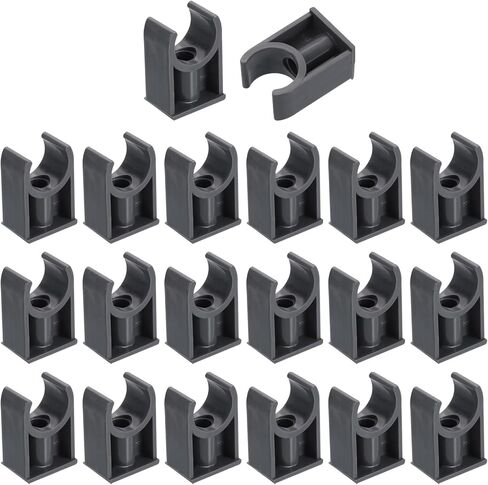 uxcell 8Pcs PVC Water Pipe Clamps Clips, U-Shaped Tubing Hose Buckles, Irrigation Tube Holder for 20mm OD for TV Trays Tube Hose Hanger Support Tubing, Gray in Saudi Arabia
