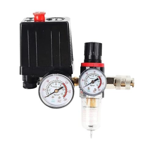 ضاغط الهواء 125PSI مجموعة مفاتيح الضغط الأوتوماتيكية مع صمام تنظيم الضغط، فاصل الزيت والماء in Kuwait