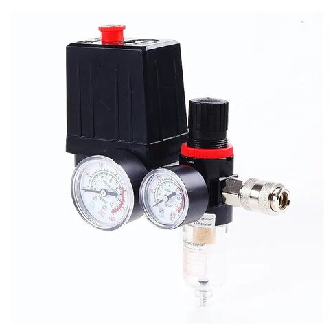 ضاغط الهواء 125PSI مجموعة مفاتيح الضغط الأوتوماتيكية مع صمام تنظيم الضغط، فاصل الزيت والماء in Kuwait