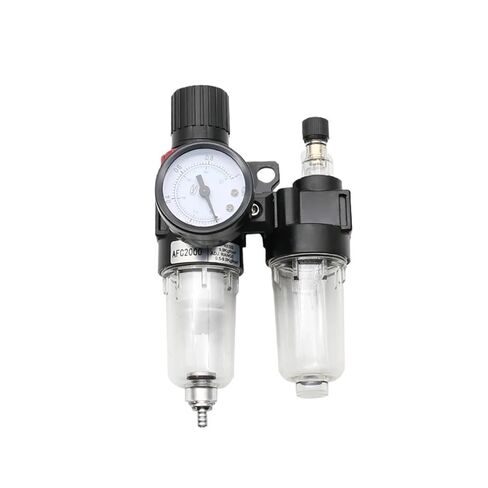 AFC2000 G1/4 Air Compressor Oil Water Separator Air Filter for Pressure Reducing Valve Regulator AFR2000 + AL2000(PC 8mm Fitting) in Saudi Arabia