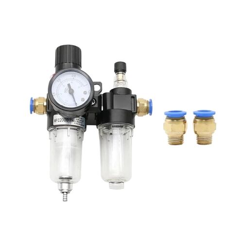 AFC2000 G1/4 Air Compressor Oil Water Separator Air Filter for Pressure Reducing Valve Regulator AFR2000 + AL2000(PC 8mm Fitting) in Saudi Arabia