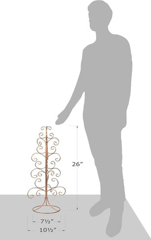 Red Co. 26" Metal Wire 5-Tier Ornament Display Tree Stand and Christmas Décor Holder - Gold in Saudi Arabia