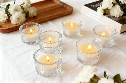 Round Clear Votive Candle Holders Set of 12, Purple Wedding Centerpiece Table Decorations, Mercury Glass Tealight Candle Holder for Bridal Shower, Baby Shower & Home Decor (Blue) in Saudi Arabia