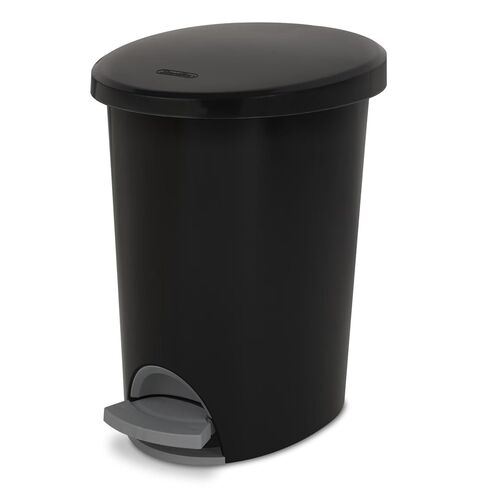 2.6 Gallon Plastic Garbage Bucket Bin with Step Lid, Black in Saudi Arabia