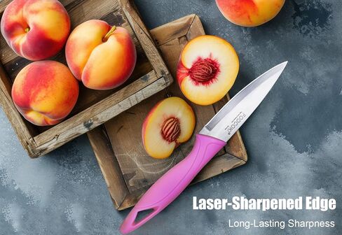 Paring Knife, 4 inch Fruit Paring Knives Set of 4 with Cover Sheath, Small Kitchen Sharp Peeling Cutting for Vegetable Stainless Steel in Saudi Arabia