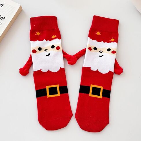 Christmas Magnetic Funny Holding Hands Socks for Couples, Christmas Gag Gifts, Unisex Adult New Year Gift in Saudi Arabia