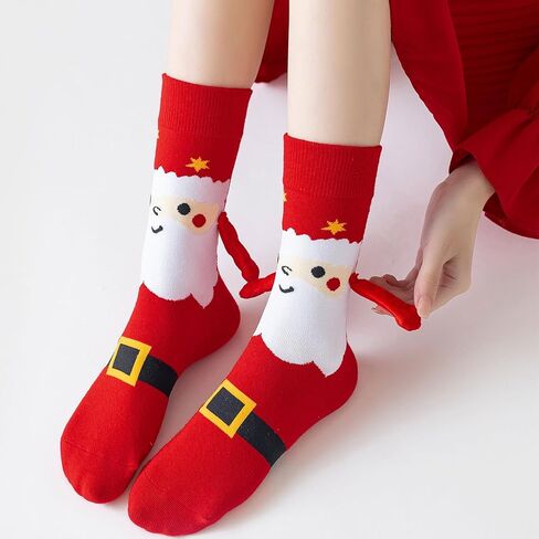 Christmas Magnetic Funny Holding Hands Socks for Couples, Christmas Gag Gifts, Unisex Adult New Year Gift in Saudi Arabia