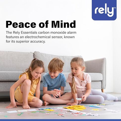 كاشف أول أكسيد الكربون من Rely Essentials 6200، منبه ثاني أكسيد الكربون مع بطارية احتياطية وشاشة رقمية، عبوة واحدة in Saudi Arabia
