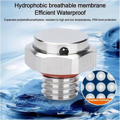 Waterproof Air Vent Valves 1pc 304 Stainless Steel Air Vent Valve Screw In M8 M10 M12 Breather Waterproof Heat Dissipation Plug(M12X1.5A) in Saudi Arabia
