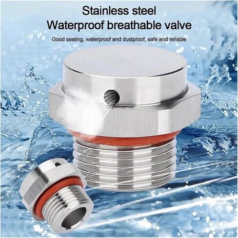 Waterproof Air Vent Valves 1pc 304 Stainless Steel Air Vent Valve Screw In M8 M10 M12 Breather Waterproof Heat Dissipation Plug(M12X1.5A) in Saudi Arabia
