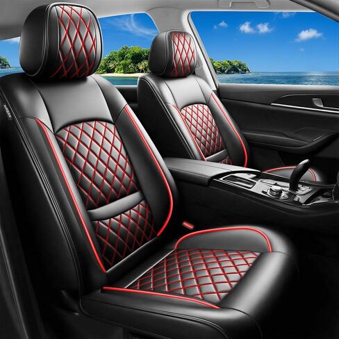 Car Seat Covers Compatible with GMC Terrain 2010-2025 2026 - Full Set 5 Seats Luxury Leather All-Weather Seat Cushions & Protectors, Waterproof & Breathable, Airbag Compatible (Black) in Saudi Arabia