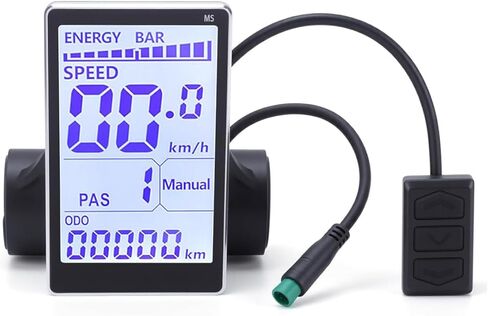 عداد شاشة LCD للدراجة الكهربائية، M5 مقاوم للماء LCD E Bike Display 5 Pin 24V 36V 48V 60V، مناسب للدراجات الكهربائية 31.8 مم، 22.2 مم in Kuwait