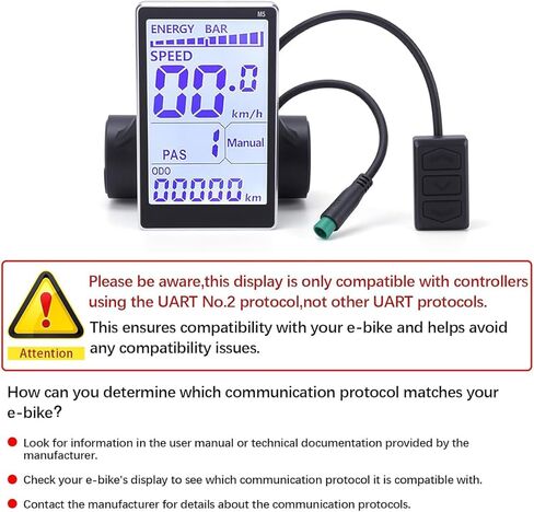 عداد شاشة LCD للدراجة الكهربائية، M5 مقاوم للماء LCD E Bike Display 5 Pin 24V 36V 48V 60V، مناسب للدراجات الكهربائية 31.8 مم، 22.2 مم in Kuwait