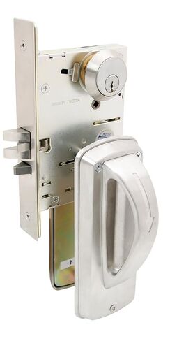 MRX-A-30-RH Mortise Lock with Ligature Resistant Arch Trim, Grade 1, Institutional Privacy Function, Right Handed, Satin Stainless Steel in Saudi Arabia