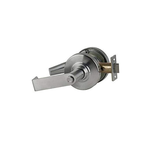 Schlage Commercial ND44RHO626 ND Series قفل أسطواني من الدرجة الأولى، وظيفة خصوصية المستشفى، تصميم ذراع رودس، لمسة نهائية من الكروم الساتان in Saudi Arabia