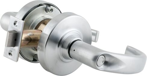 Schlage ND75JD SPA 626 (FSIC) سلسلة ND قفل أسطواني من الدرجة الأولى، وظيفة أمان الفصل الدراسي، قلب كامل الحجم قابل للتبديل، تصميم سبارتا، لمسة نهائية من الكروم الساتان in Saudi Arabia