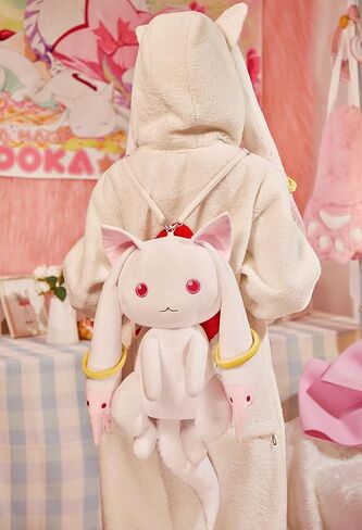 حقيبة ظهر نسائية من Micotaku، حقيبة ظهر Puella Magi Madoka Magica مرخصة رسميًا على شكل أرنب لطيف in Saudi Arabia
