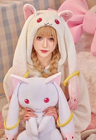 حقيبة ظهر نسائية من Micotaku، حقيبة ظهر Puella Magi Madoka Magica مرخصة رسميًا على شكل أرنب لطيف in Saudi Arabia