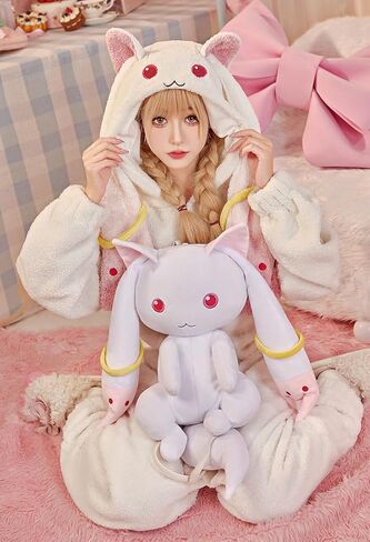 حقيبة ظهر نسائية من Micotaku، حقيبة ظهر Puella Magi Madoka Magica مرخصة رسميًا على شكل أرنب لطيف in Saudi Arabia