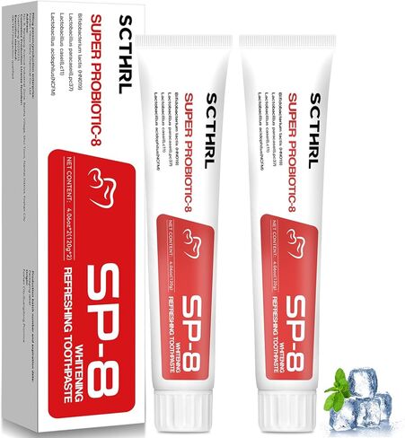 SP-8 Probiotic Ultra Whitening Toothpaste Upgraded, SP-8 New Version Fluoride-Free & Probiotic-Infused Formula for Oral Health, Teeth Whitening & Gum Care & Fresh Breath Probiotic Toothpaste for Adult in Saudi Arabia