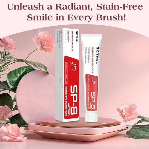 SP-8 Probiotic Ultra Whitening Toothpaste Upgraded, SP-8 New Version Fluoride-Free & Probiotic-Infused Formula for Oral Health, Teeth Whitening & Gum Care & Fresh Breath Probiotic Toothpaste for Adult in Saudi Arabia