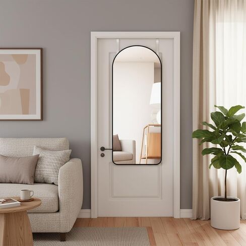 Over-The-Door Mirror Hanger 2Pcs Adjustable 14 in Mirror Door Hanger 5 Hole Over The Doors Mirrors Hooks Metal Hanging Kit for Doors (Mirrors Not Included, White) in Saudi Arabia