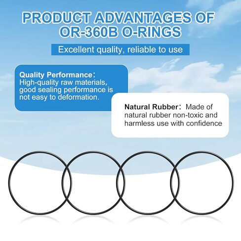 قطعة بديلة بحلقة دائرية OR-360B، متوافقة مع مبيت فلتر المياه Culligan HF-360B للمنزل بالكامل، أسود، عبوة من 4 قطع in Kuwait