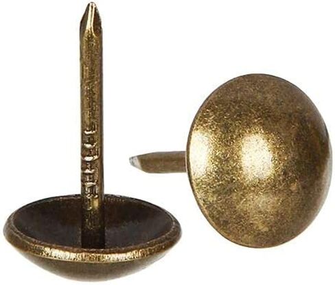 ZAYI 5/8"x13/16" مسامير تنجيد برونزية عتيقة، مجموعة متنوعة من دبابيس الضغط للأريكة والأثاث لديكور الأثاث الخشبي DIY 100 قطعة (5/8 بوصة، برونزي) in Kuwait