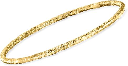 Ross-Simons Italian 22kt Gold Over Sterling Hammered Bangle Bracelet in Saudi Arabia