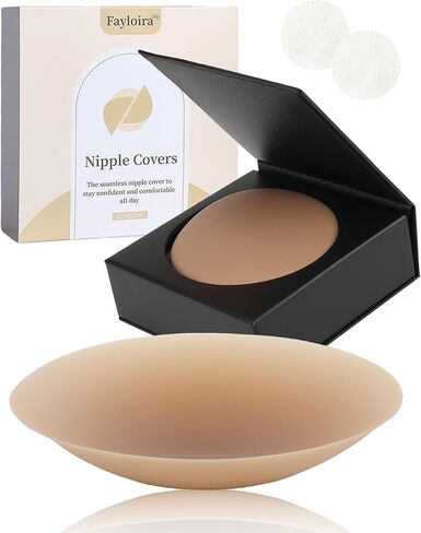 Nipple Covers for Women- Reusable Adhesive Silicone Nipple Pasties-Invisible Sticky Breast Petals(2 Pairs) in Saudi Arabia