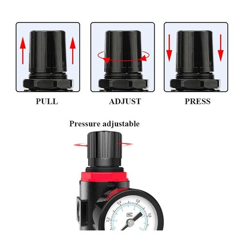 AFR2000 1/4 Pneumatic Filter for air Compressor Water Oil Water Separator Pressure Regulator(AFR2000 and 6mm,Fiber Filter) in Saudi Arabia