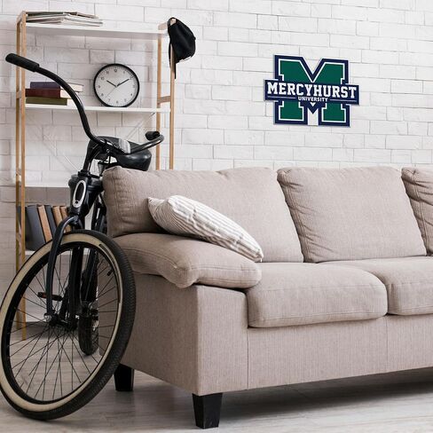 راية على شكل قطع من Rico Industries NCAA Mercyhurst Lakers - ديكور المنزل وغرفة المعيشة - لباد ناعم EZ للتعليق in Saudi Arabia