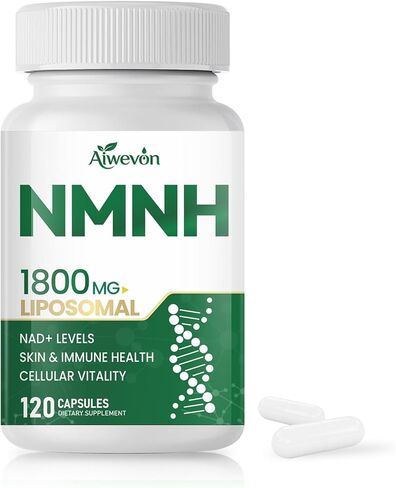 NMNH 1800mg Liposomal NAD+ Supplement, NMNH NMN Alternative with Nicotinamide Riboside & Resveratrol, NAD Booster for Cellular Energy Healthy Aging Support, 120 Vegan Capsules in Saudi Arabia
