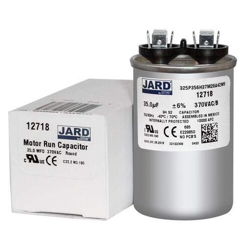 35 uF x 370 VAC - Jard # 12718 Round Dual Run Capacitor, Sold Each in Saudi Arabia
