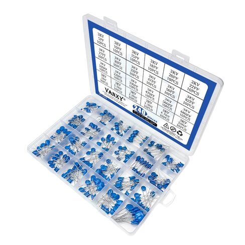 3KV 5pF إلى 10nF مجموعة مكثفات قرص سيراميك عالية الجهد DIP 24 قيمة (مجموعة 240 قطعة) 5PF 10PF33PF 47PF 56PF 100PF 220PF 330PF 470PF 560PF 680PF 1NF 3.3NF 4.7NF 10NF in Kuwait