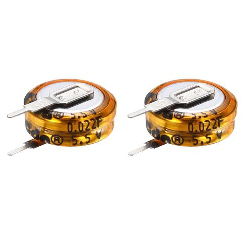 MECCANIXITY Super Capacitor, 5.5V 0.33F V-Type Button Capacitor, High Energy Low Resistance High Consistency for Electronics Toys AC Motor Smart Display Screen (Golden, Pack of 4) in Saudi Arabia