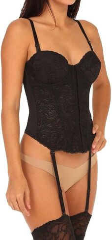 Va Bien Women's 810 Lace Front Closure Bustier with Garters in Saudi Arabia