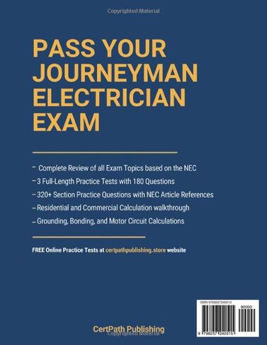 دليل دراسة امتحان كهربائي Journeyman: إعداد كامل قائم على NEC لجميع اختبارات الترخيص الحكومية مع 3 اختبارات تدريب كاملة وأكثر من 500 سؤال مع تفسيرات مفصلة للإجابة in Kuwait