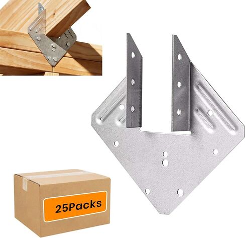 Hurricane Ties for Rafters, 50 Pack 18-Gauge Galvanized Hurricane Straps & Rafter Ties, Structural Connectors for Roof Truss and 2X Deck Joists in Saudi Arabia