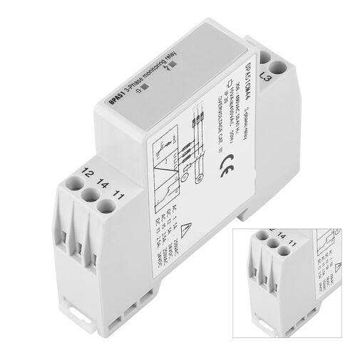 RiToEasysports DPA51CM44 مرحل مراقبة ثلاثي المراحل، تصميم مضغوط، حماية فعالة للمحرك، اكتشاف تسلسل الطور للمصاعد وأنظمة تكييف الهواء in Kuwait