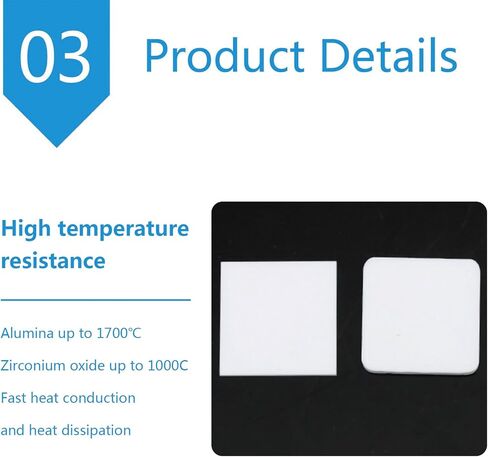 Alumina Ceramic Plate Insulating Alumina Ceramic Sheet for Industrial Contact Parts, Side Length 20cm(Thickness:15mm) in Saudi Arabia